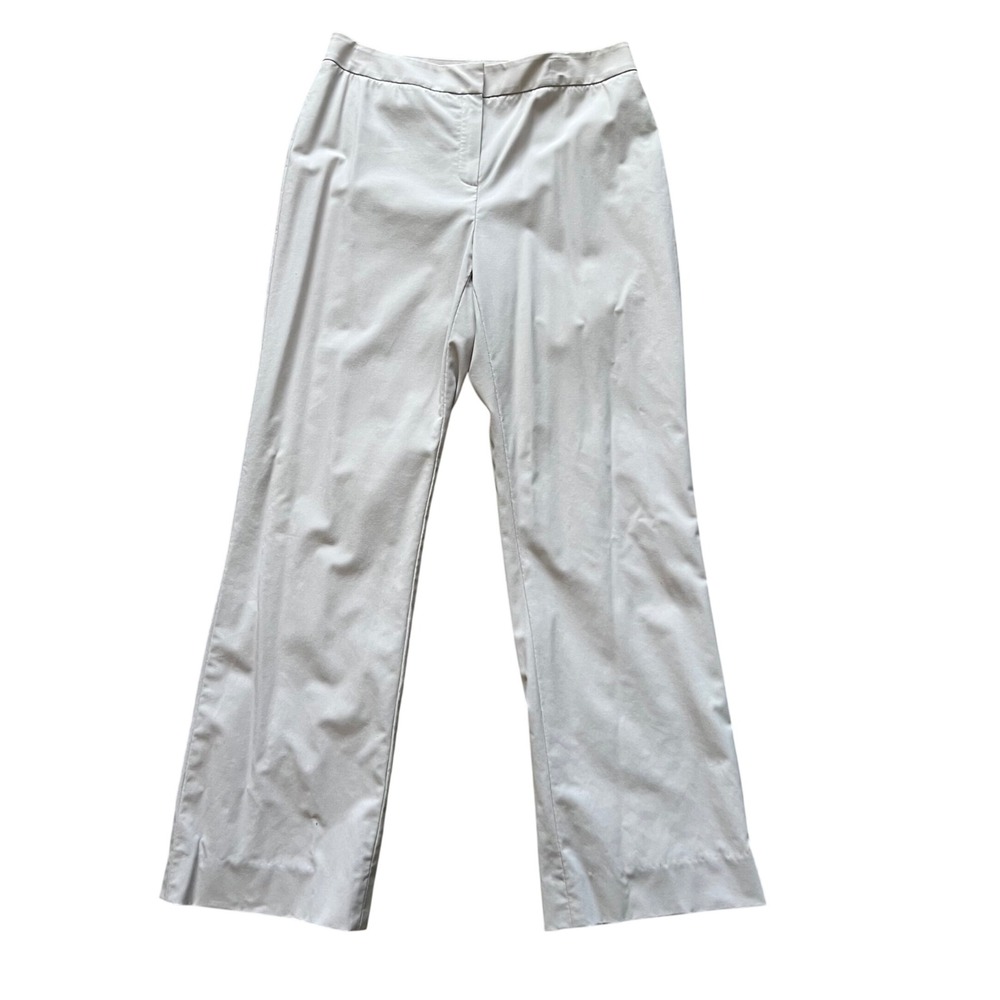 Lafayette 148 NY Womens‎ Beige Virgin Wool Blend Menswear Trousers Pants Size 4